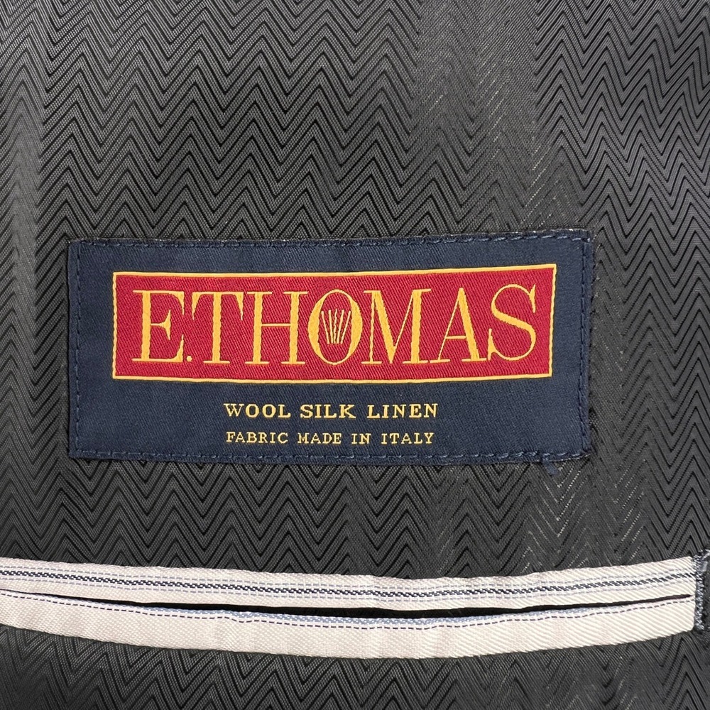 Joseph Abboud E Thomas Wool Silk Linen‎ Blazer Sport Coat Men 50R Gray Plaid Ivy - Picture 12 of 13